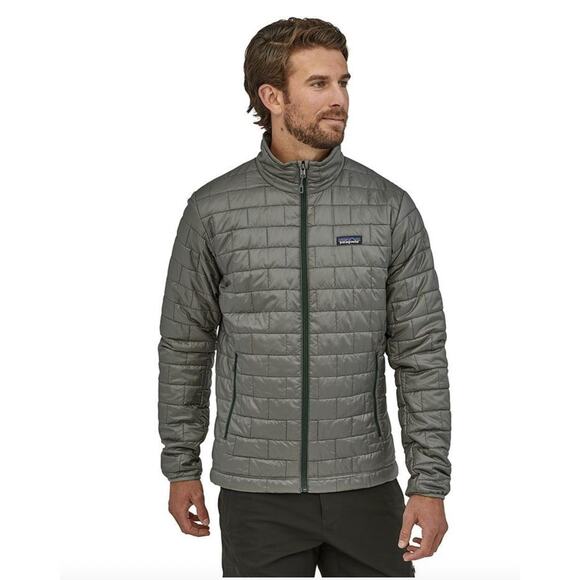 Men's Patagonia Nano Puff Zip Up Jacket size M in Forge Gray size